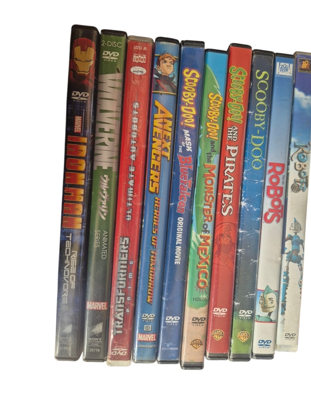 Assorted Kids & Superhero DVD Lot - Iron Man, Avengers, Scooby-Doo, Robots